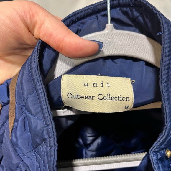 Blue Quilted Vest with Brown Accents - Picture 4 of 6